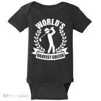Funny Worlds Okayest Golfer Baby Bodysuit thumb 0