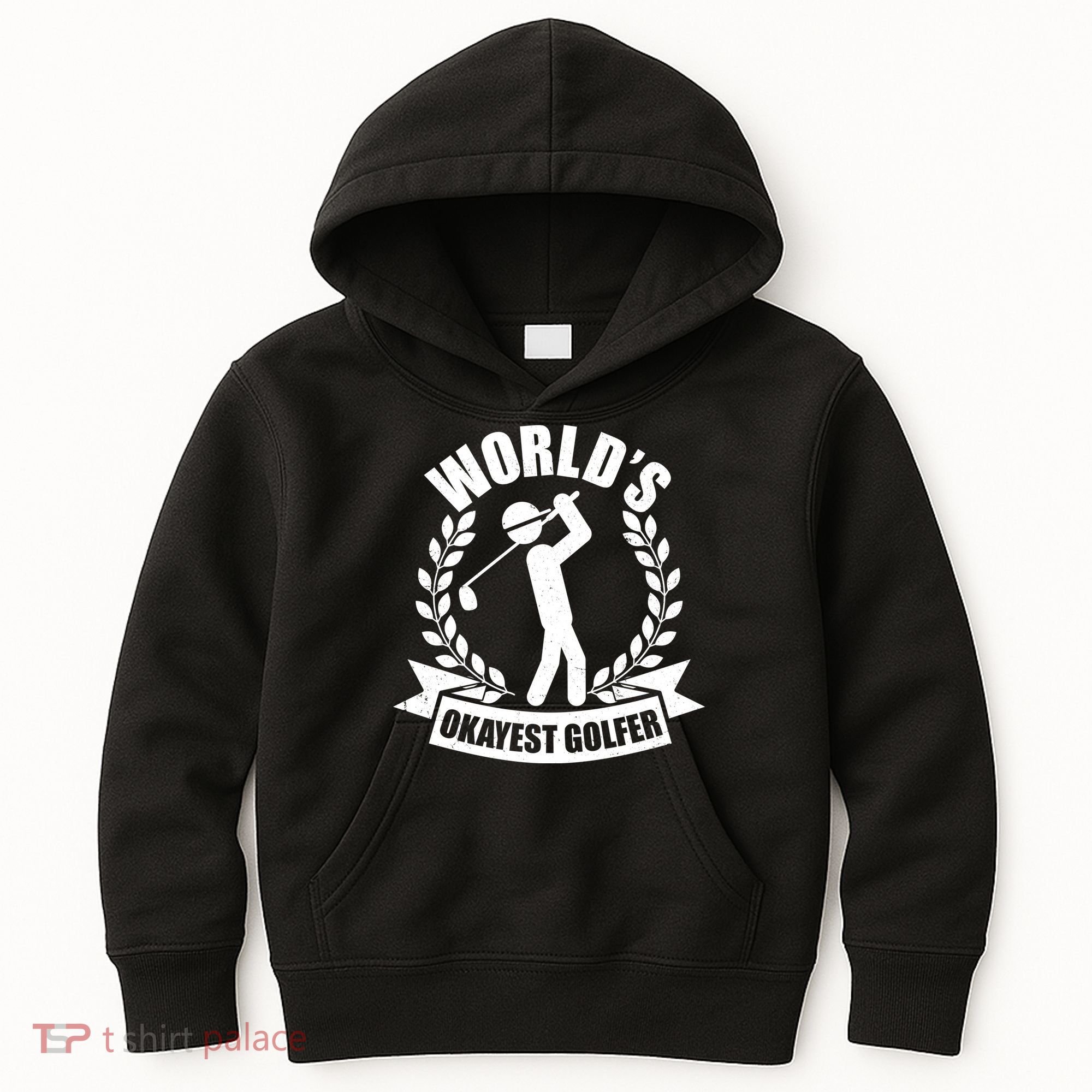 Funny Worlds Okayest Golfer Kids Hoodie
