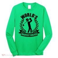 Funny Worlds Okayest Golfer Long Sleeve Shirt thumb 0