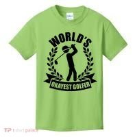Funny Worlds Okayest Golfer Kids T-Shirt thumb 0