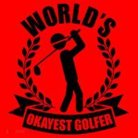 Funny Worlds Okayest Golfer Santa Hat thumb 1