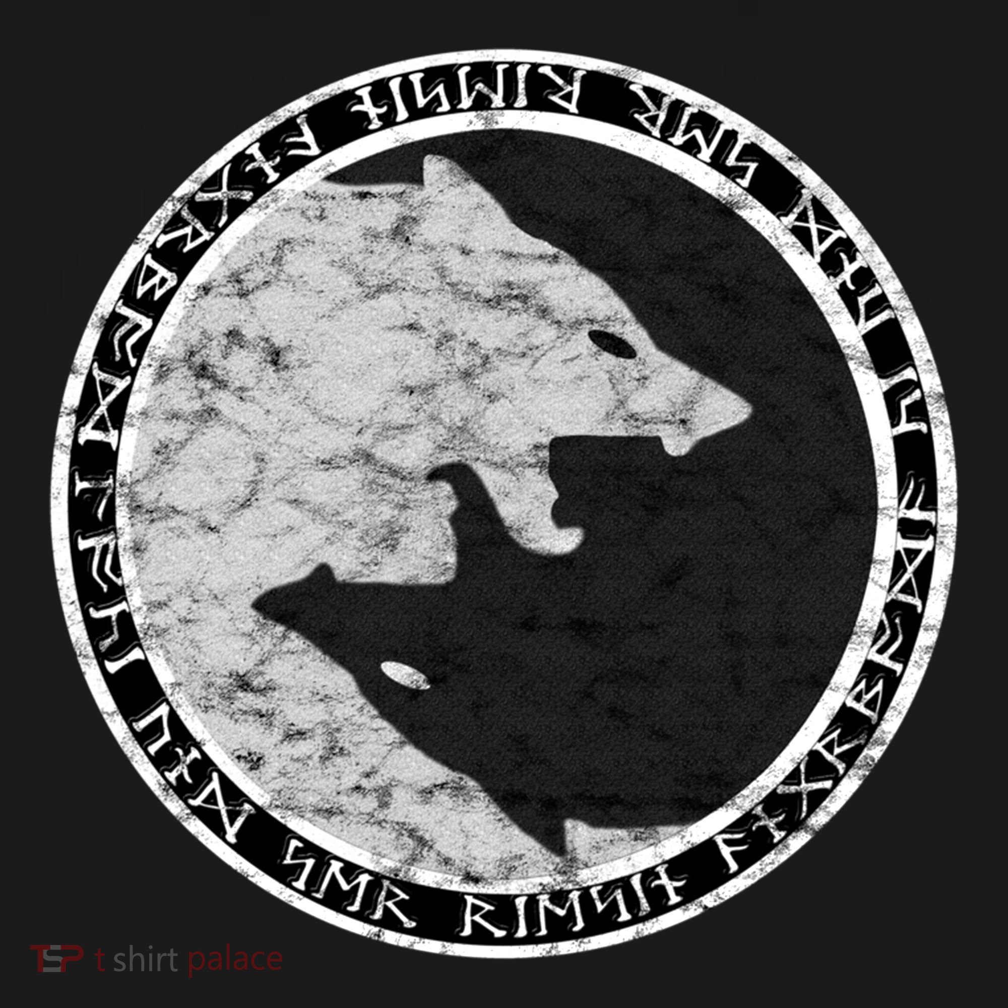 Fenrir Wolf Of Odin With Norse Runes Distressed Great Gift Women's Hoodie