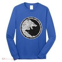 Fenrir Wolf Of Odin With Norse Runes Distressed Great Gift Long Sleeve Shirt thumb 0