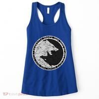 Fenrir Wolf Of Odin With Norse Runes Distressed Great Gift Women's Tank Top thumb 0