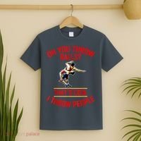 Funny Wrestling Oh You Throw Balls That's Cool, I Throw People T-Shirt thumb 2