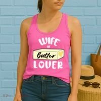 Funny Wife Of Butter Lover Matching Group Women's Tank Top thumb 2