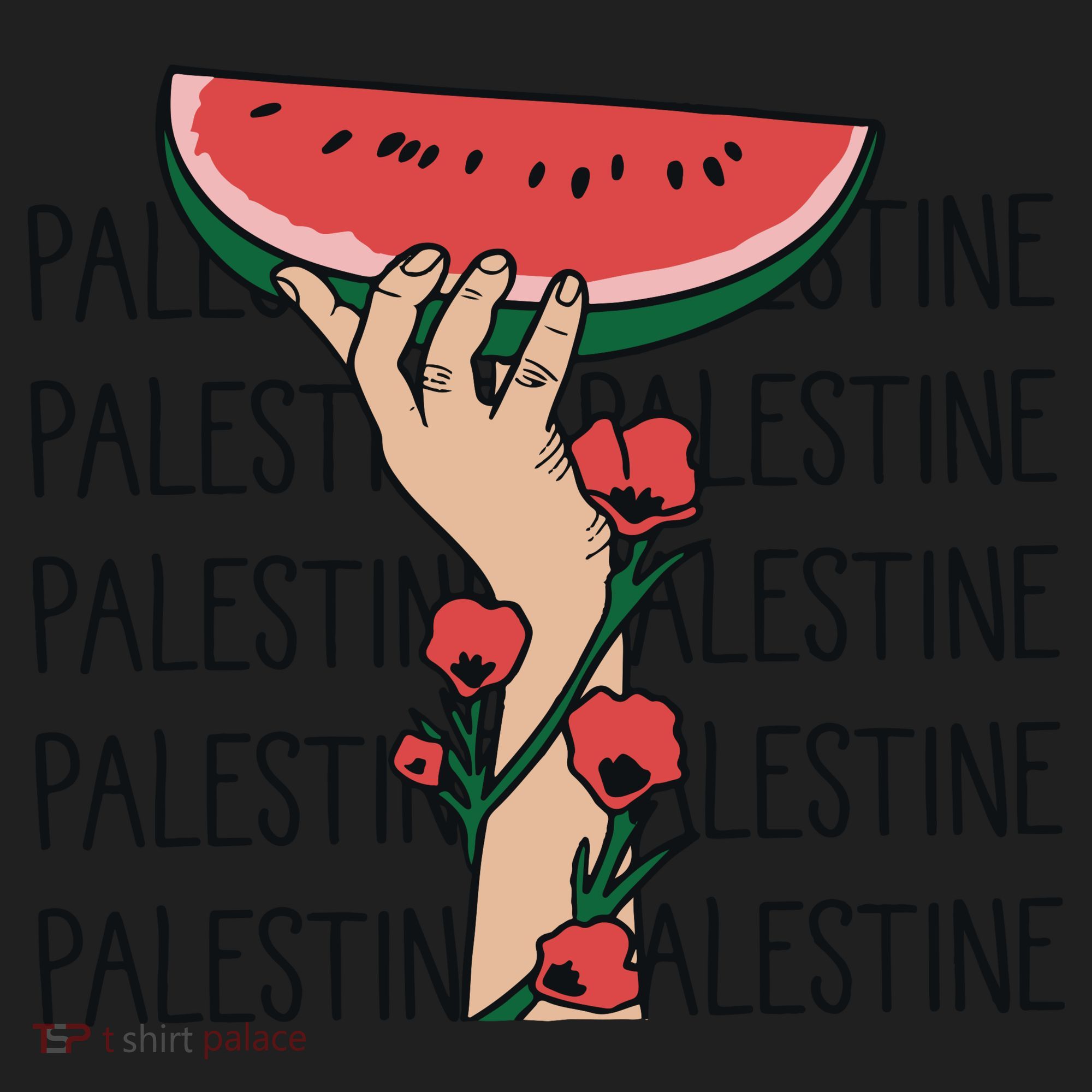 Floral Watermelon Palestine Watermelon Women's Sweatshirt