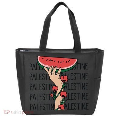Floral Watermelon Palestine Watermelon Tote Bag