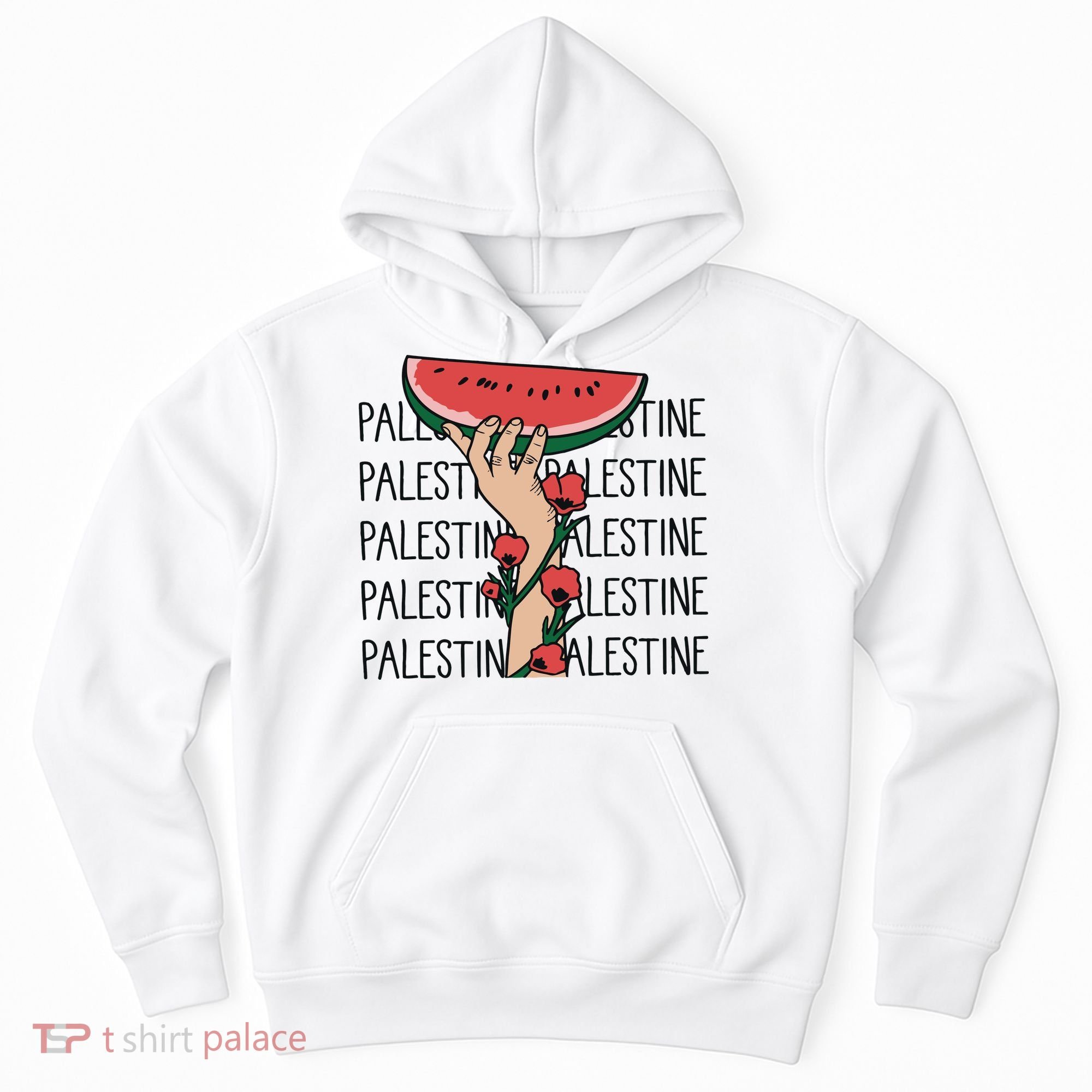 Floral Watermelon Palestine Watermelon Hoodie