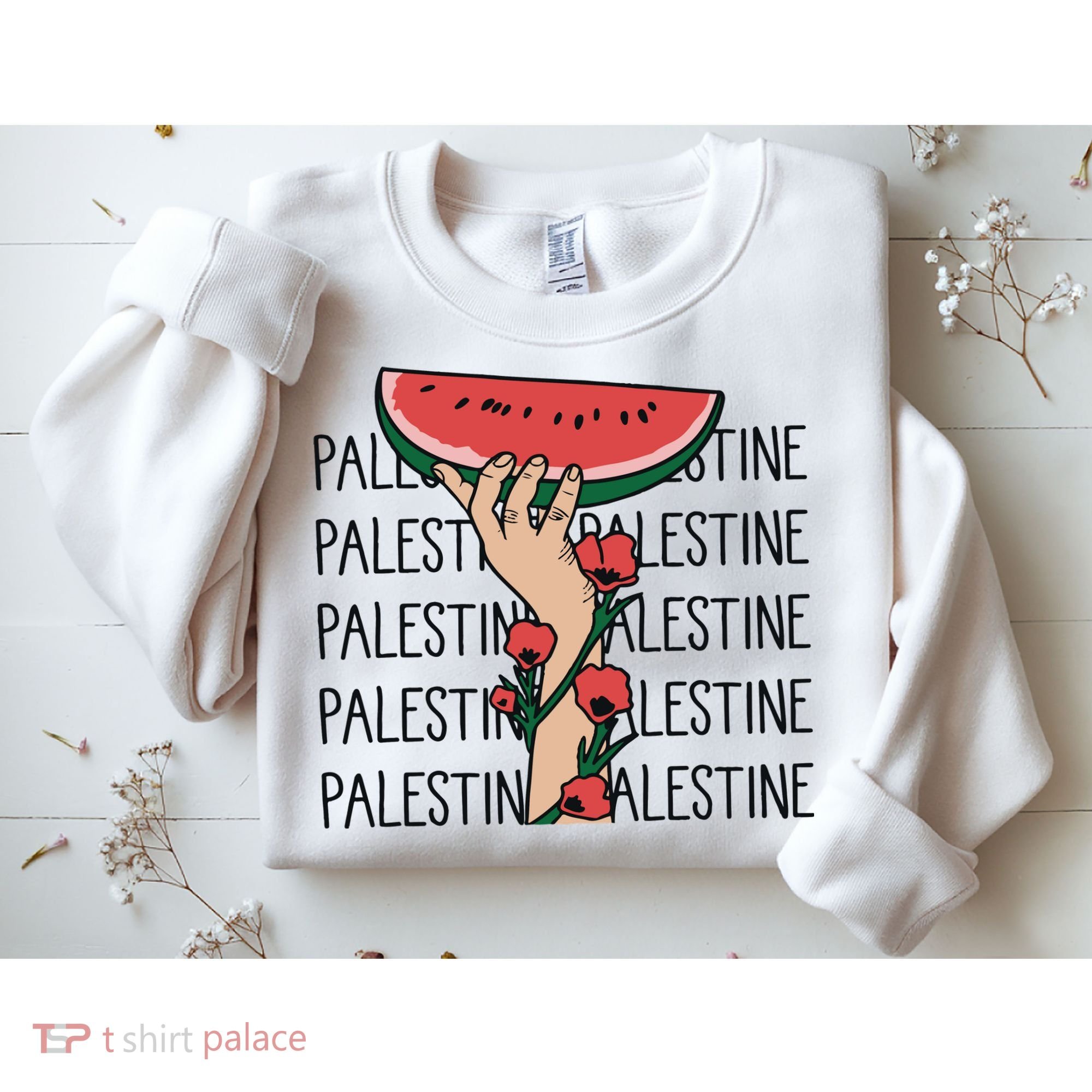 Floral Watermelon Palestine Watermelon Sweatshirt