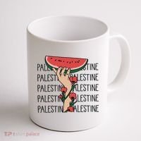 Floral Watermelon Palestine Watermelon Coffee Mug thumb 1