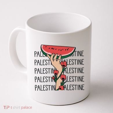 Floral Watermelon Palestine Watermelon Coffee Mug