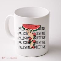 Floral Watermelon Palestine Watermelon Coffee Mug thumb 0