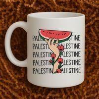 Floral Watermelon Palestine Watermelon Coffee Mug thumb 2