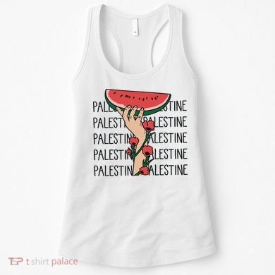 Floral Watermelon Palestine Watermelon Women's Tank Top