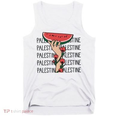 Floral Watermelon Palestine Watermelon Tank Top