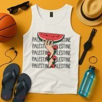 Floral Watermelon Palestine Watermelon Tank Top thumb 4