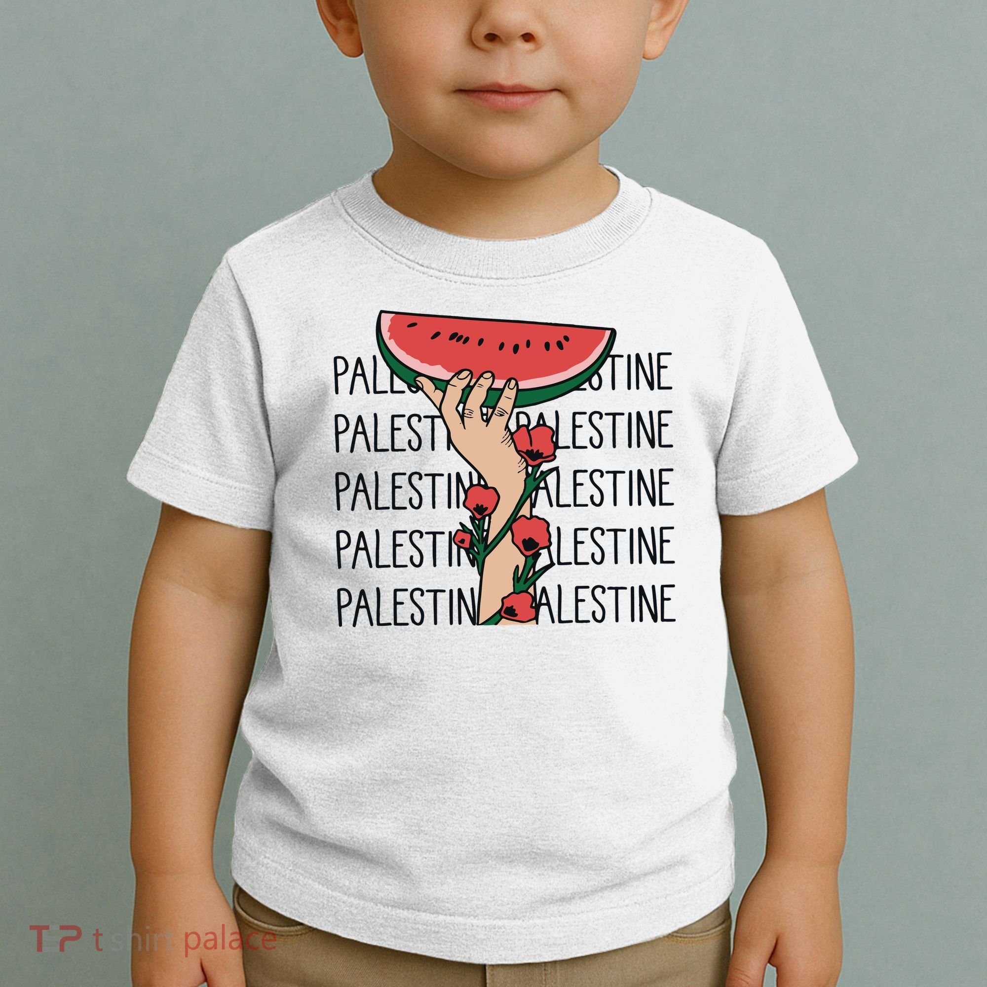 Floral Watermelon Palestine Watermelon Toddler T-Shirt