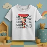 Floral Watermelon Palestine Watermelon Toddler T-Shirt thumb 3