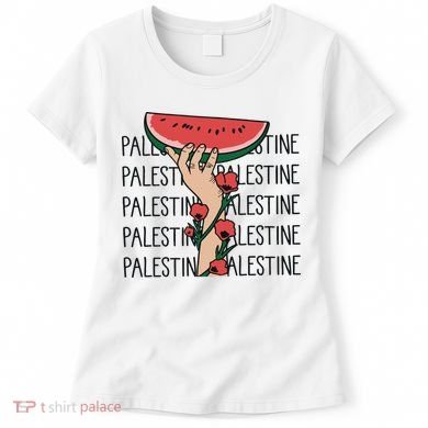 Floral Watermelon Palestine Watermelon Women's T-Shirt