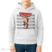 Floral Watermelon Palestine Watermelon Kids Hoodie thumb 4
