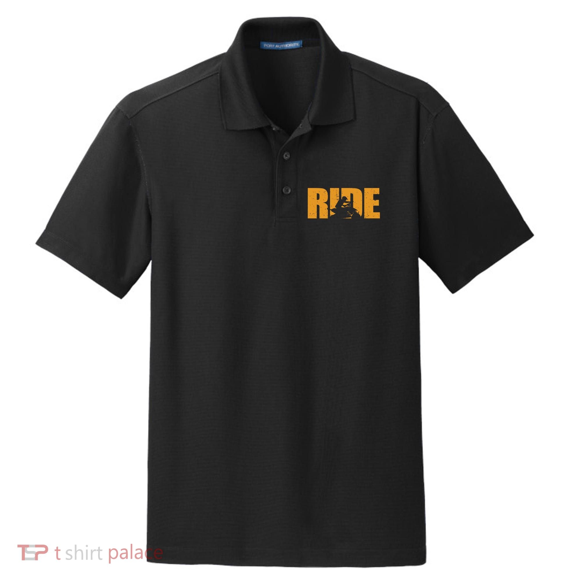 Four Wheeler Quad Funny ATV RIDE Quad Biker Dry Zone Grid Polo