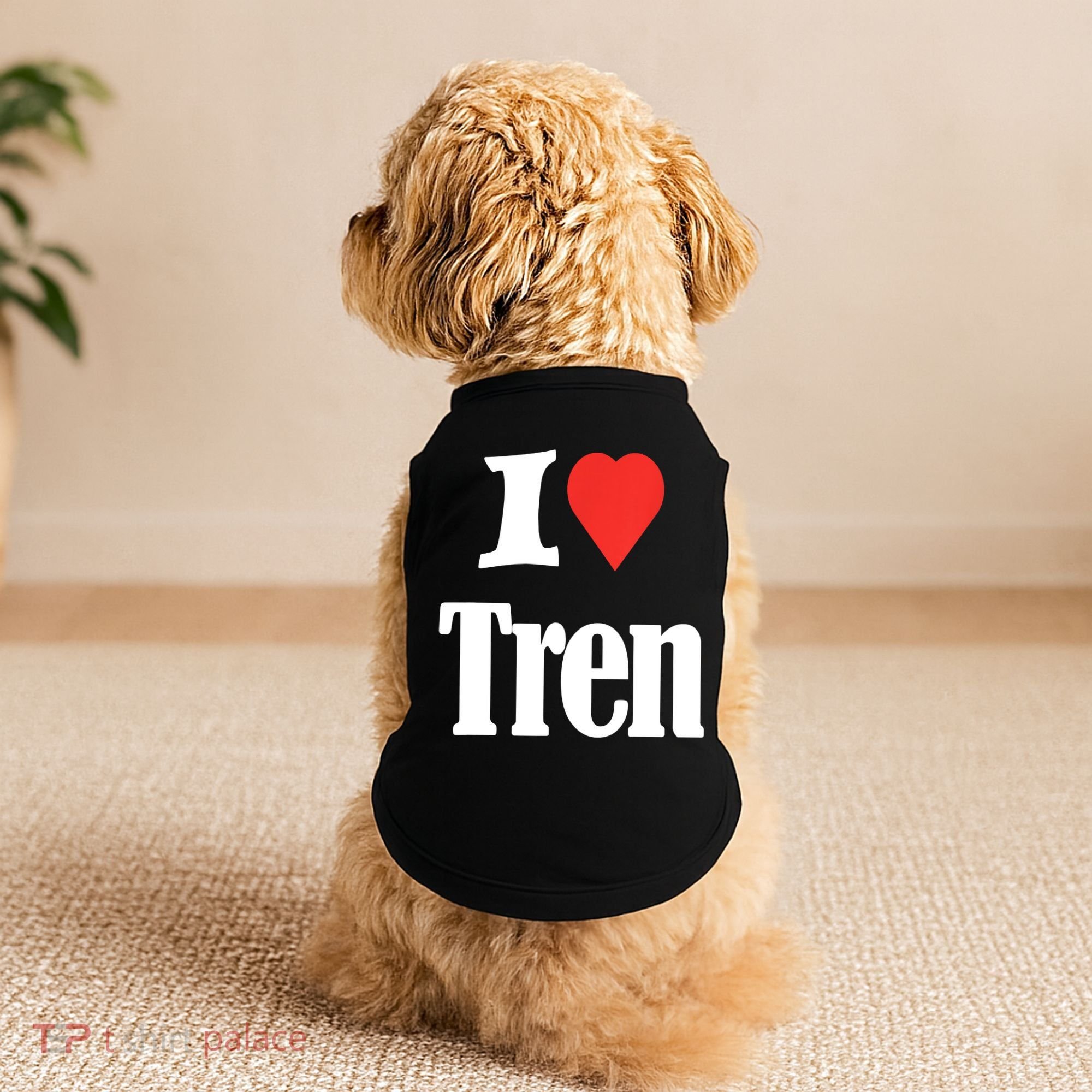 Funny Workout Quote, I Love Tren Design,Cool Bodybuilder Doggie Tank