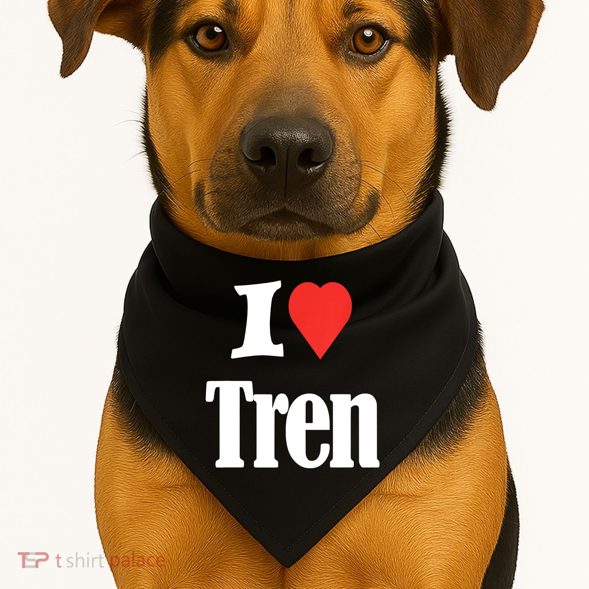 Funny Workout Quote, I Love Tren Design,Cool Bodybuilder USA-Made Doggie Bandana
