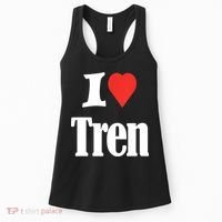 Funny Workout Quote, I Love Tren Design,Cool Bodybuilder Women's Tank Top thumb 0