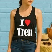 Funny Workout Quote, I Love Tren Design,Cool Bodybuilder Women's Tank Top thumb 2