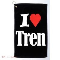 Funny Workout Quote, I Love Tren Design,Cool Bodybuilder Golf Towel thumb 0