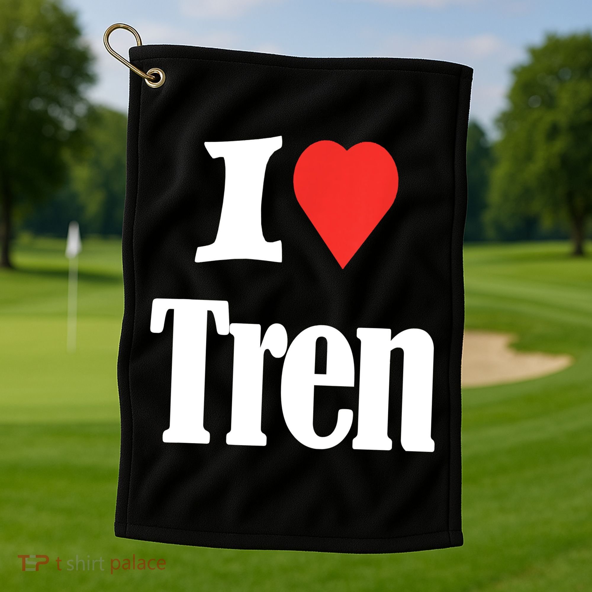 Funny Workout Quote, I Love Tren Design,Cool Bodybuilder Golf Towel