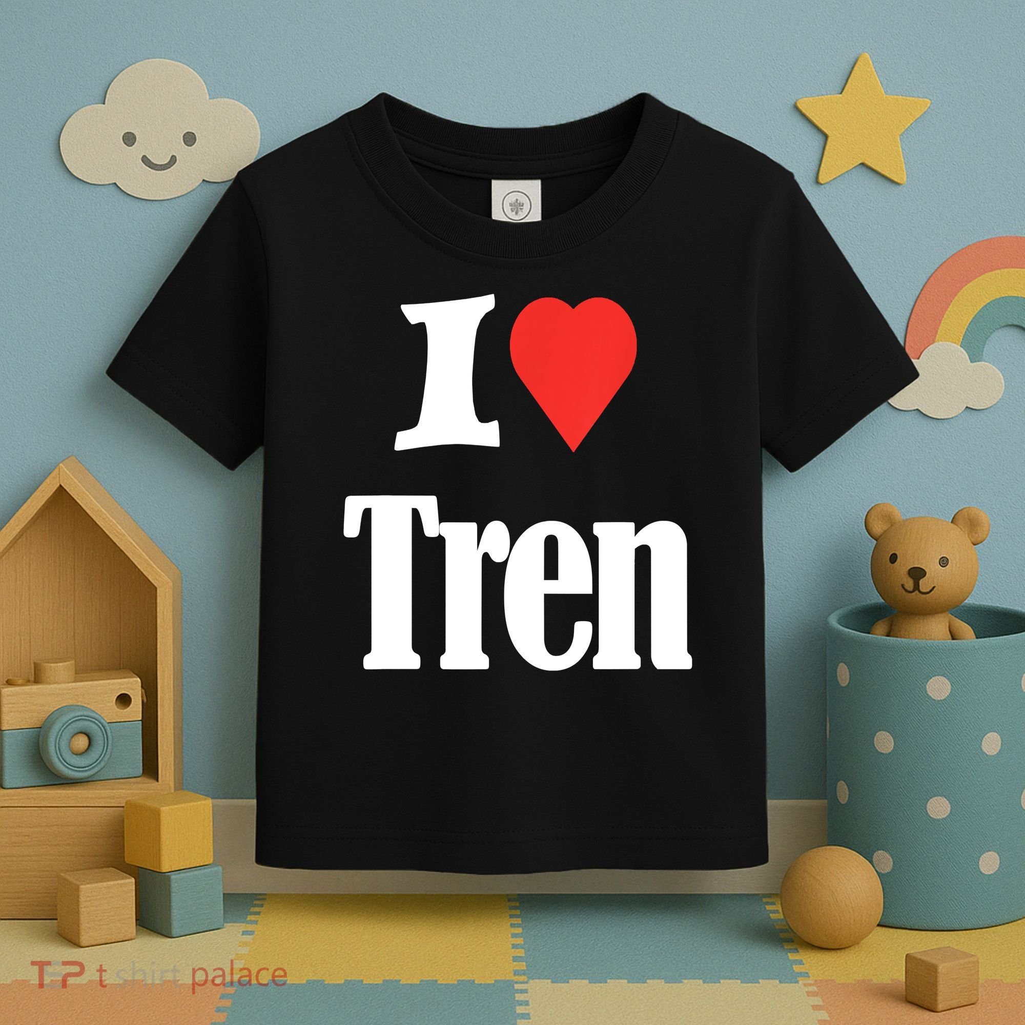 Funny Workout Quote, I Love Tren Design,Cool Bodybuilder Toddler T-Shirt