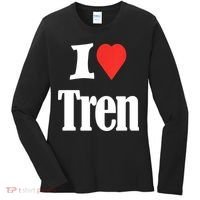 Funny Workout Quote, I Love Tren Design,Cool Bodybuilder Women's Long Sleeve Shirt thumb 0