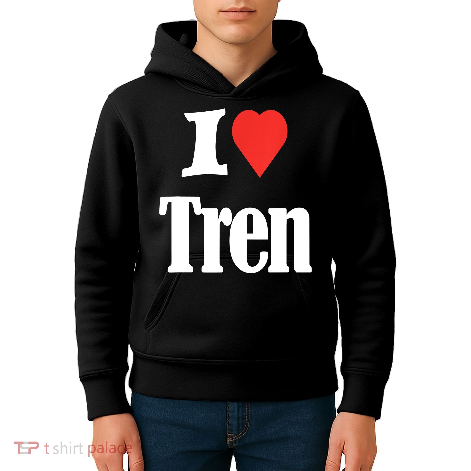 Funny Workout Quote, I Love Tren Design,Cool Bodybuilder Kids Hoodie