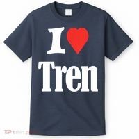 Funny Workout Quote, I Love Tren Design,Cool Bodybuilder T-Shirt thumb 0