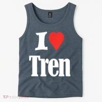 Funny Workout Quote, I Love Tren Design,Cool Bodybuilder Tank Top thumb 2
