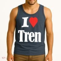 Funny Workout Quote, I Love Tren Design,Cool Bodybuilder Tank Top thumb 3