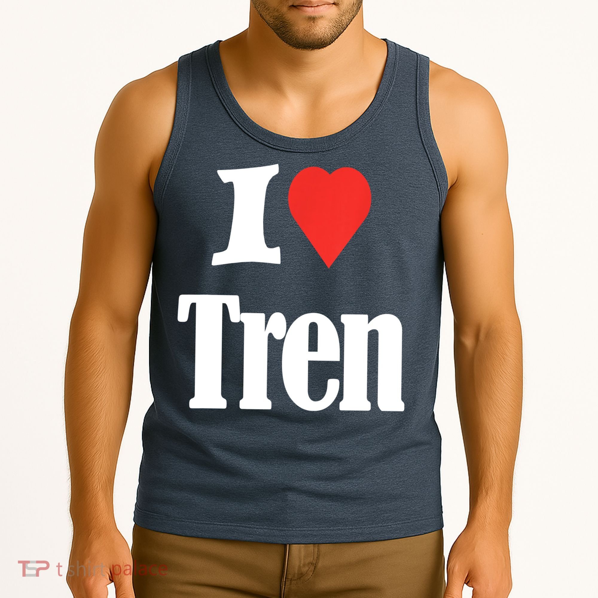 Funny Workout Quote, I Love Tren Design,Cool Bodybuilder Tank Top