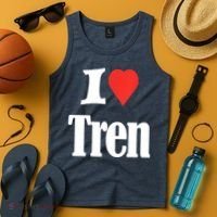 Funny Workout Quote, I Love Tren Design,Cool Bodybuilder Tank Top thumb 4