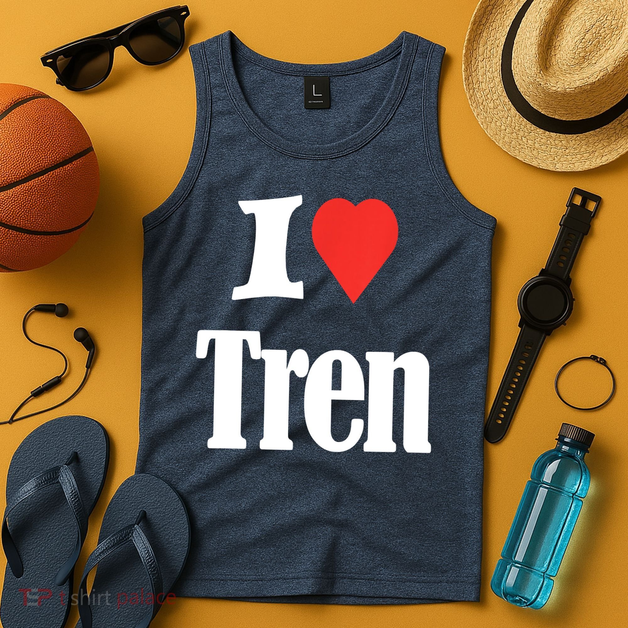 Funny Workout Quote, I Love Tren Design,Cool Bodybuilder Tank Top