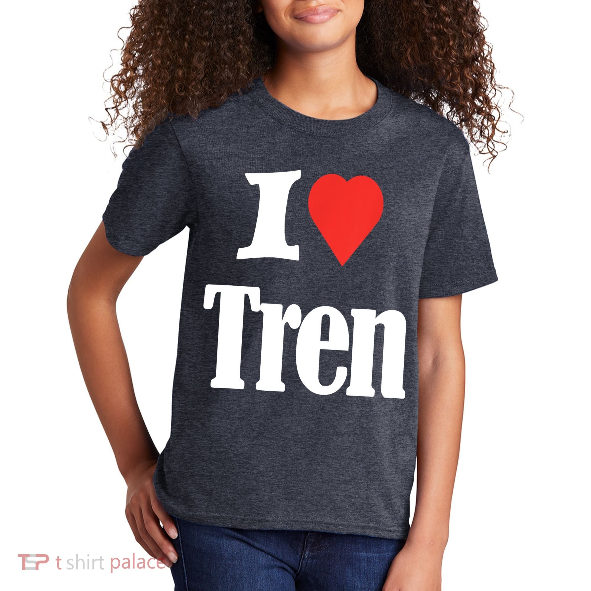 Funny Workout Quote, I Love Tren Design,Cool Bodybuilder Kids T-Shirt