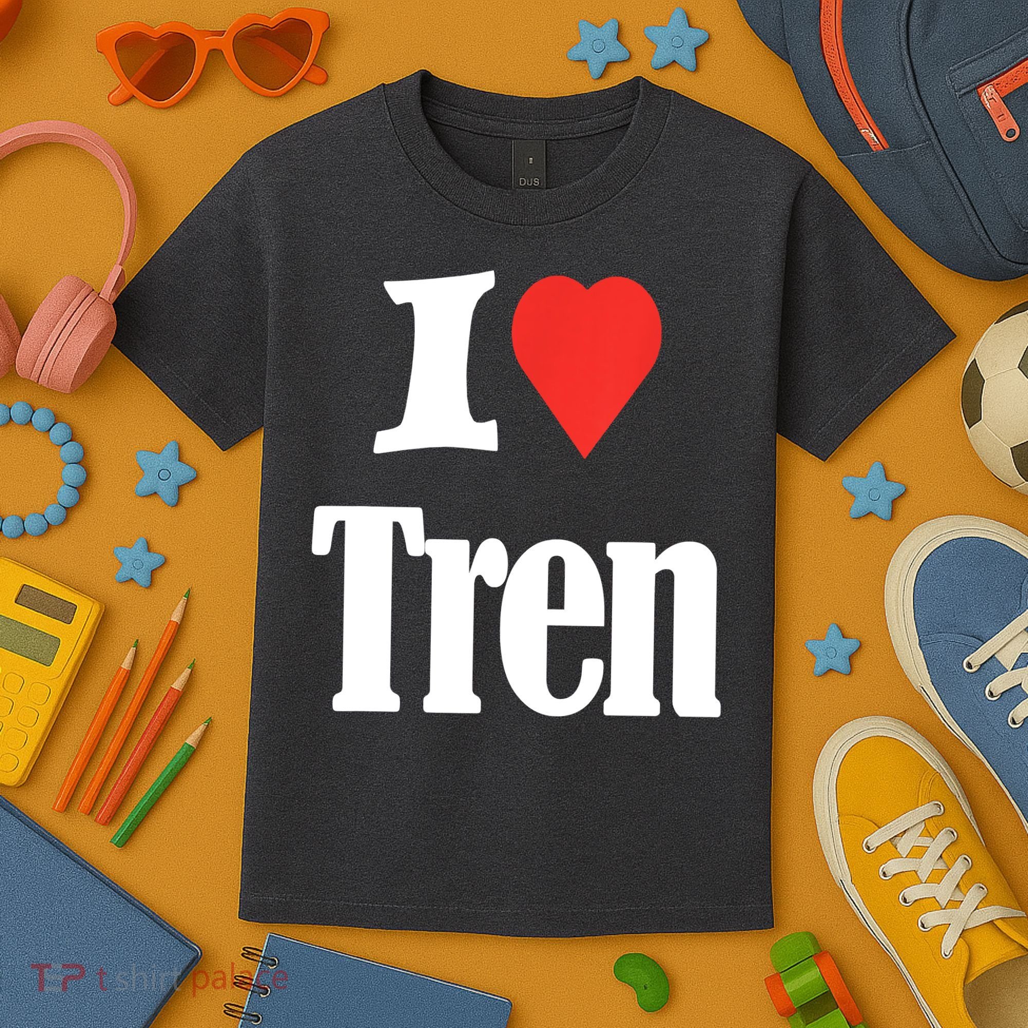 Funny Workout Quote, I Love Tren Design,Cool Bodybuilder Kids T-Shirt