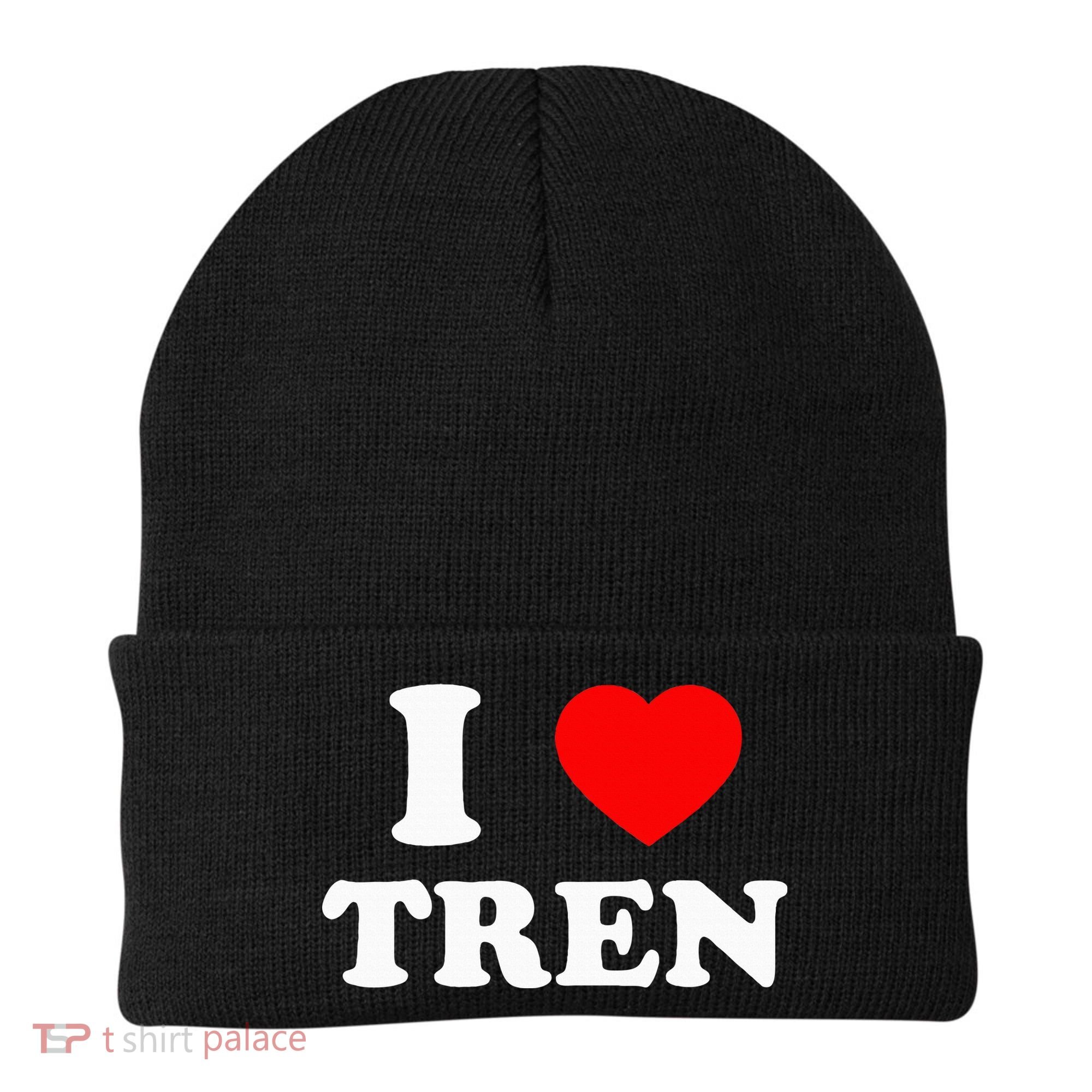 Funny Workout Quote I Love Tren Bodybuilder Beanie