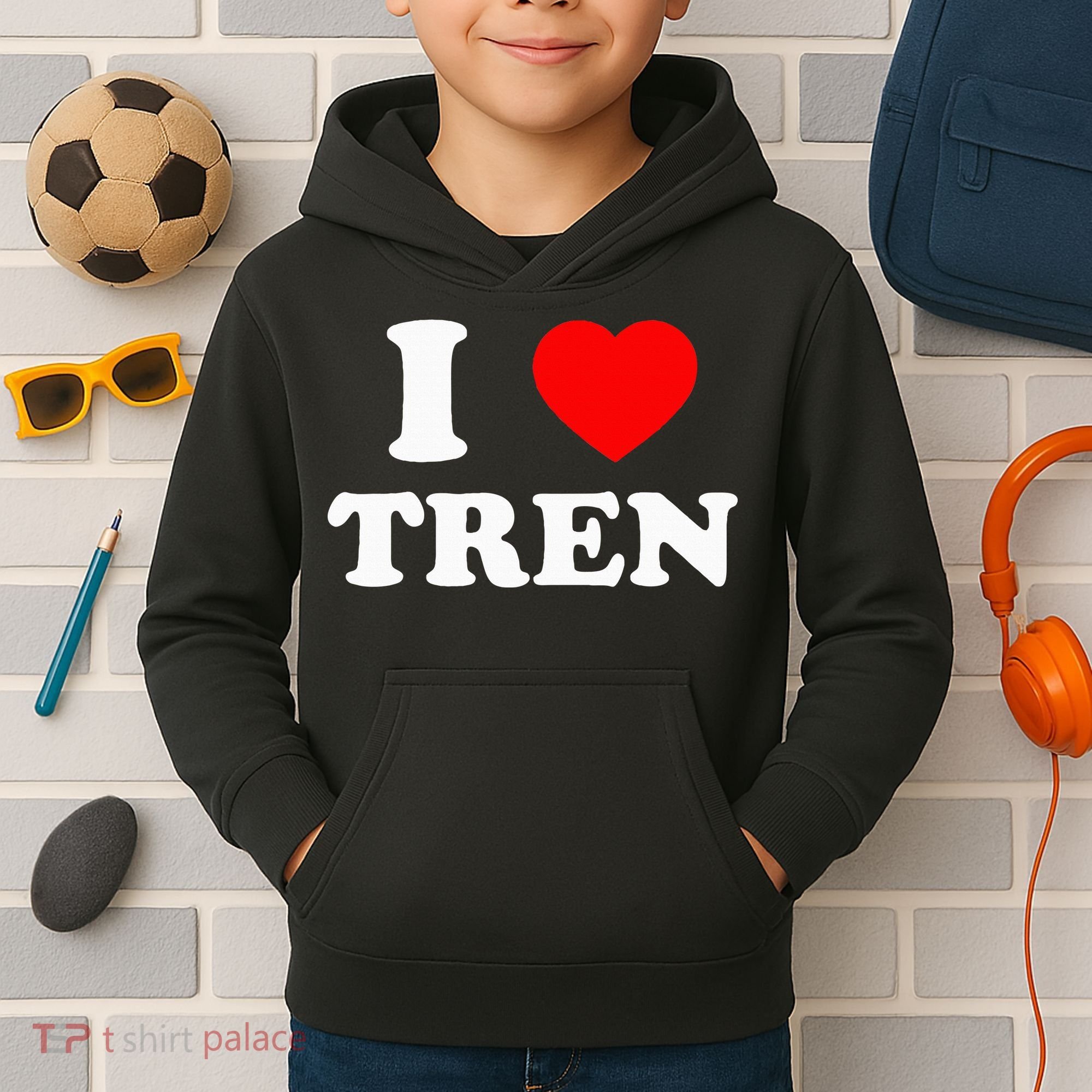 Funny Workout Quote I Love Tren Bodybuilder Kids Hoodie