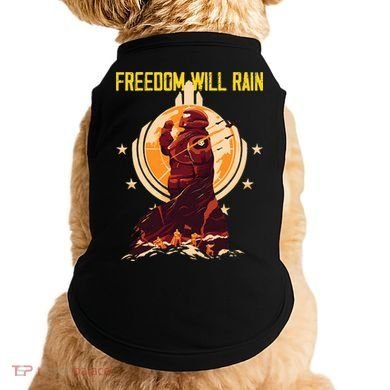 Freedom Will Rain Hell Of Diver Helldiving Lovers Doggie Tank