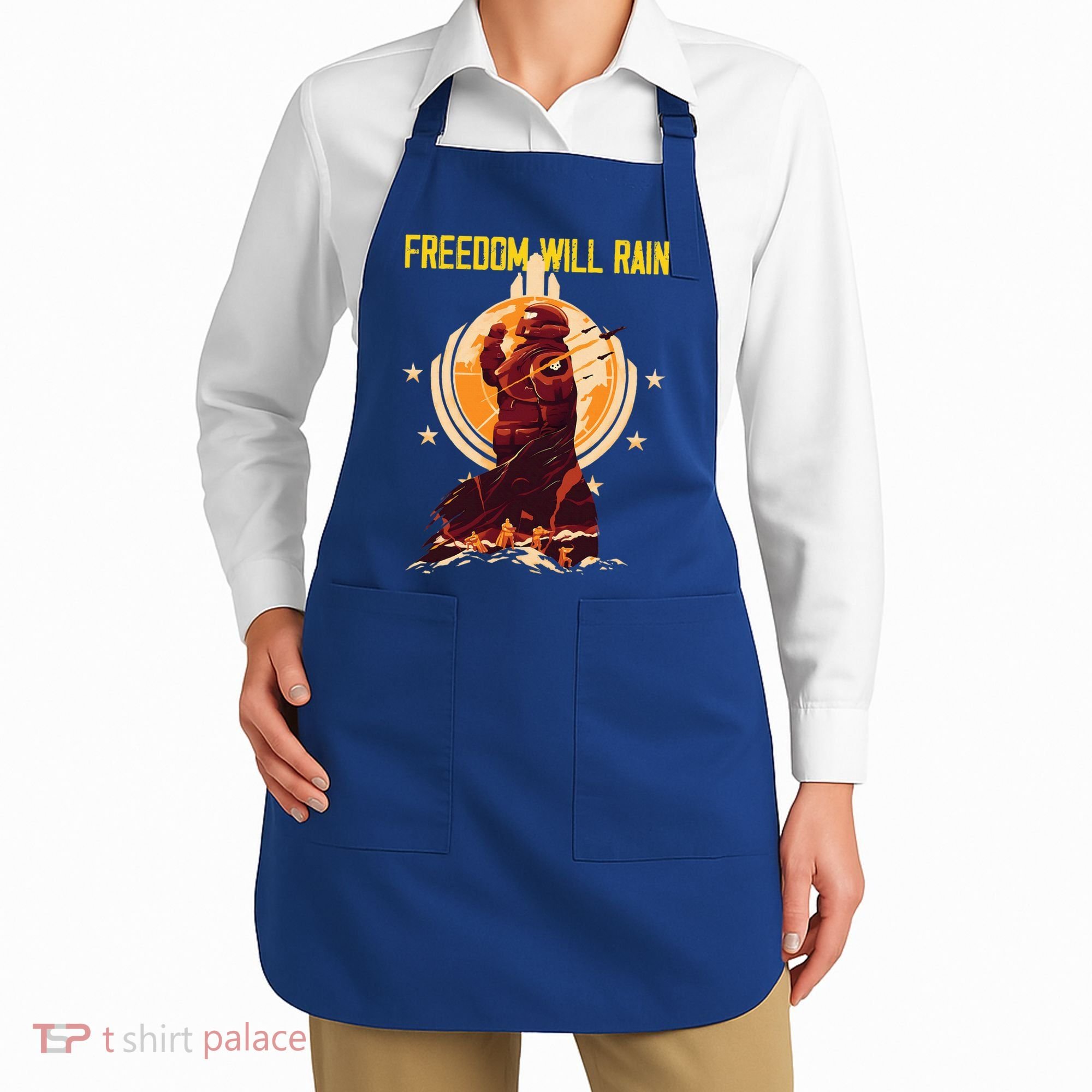 Freedom Will Rain Hell Of Diver Helldiving Lovers Apron