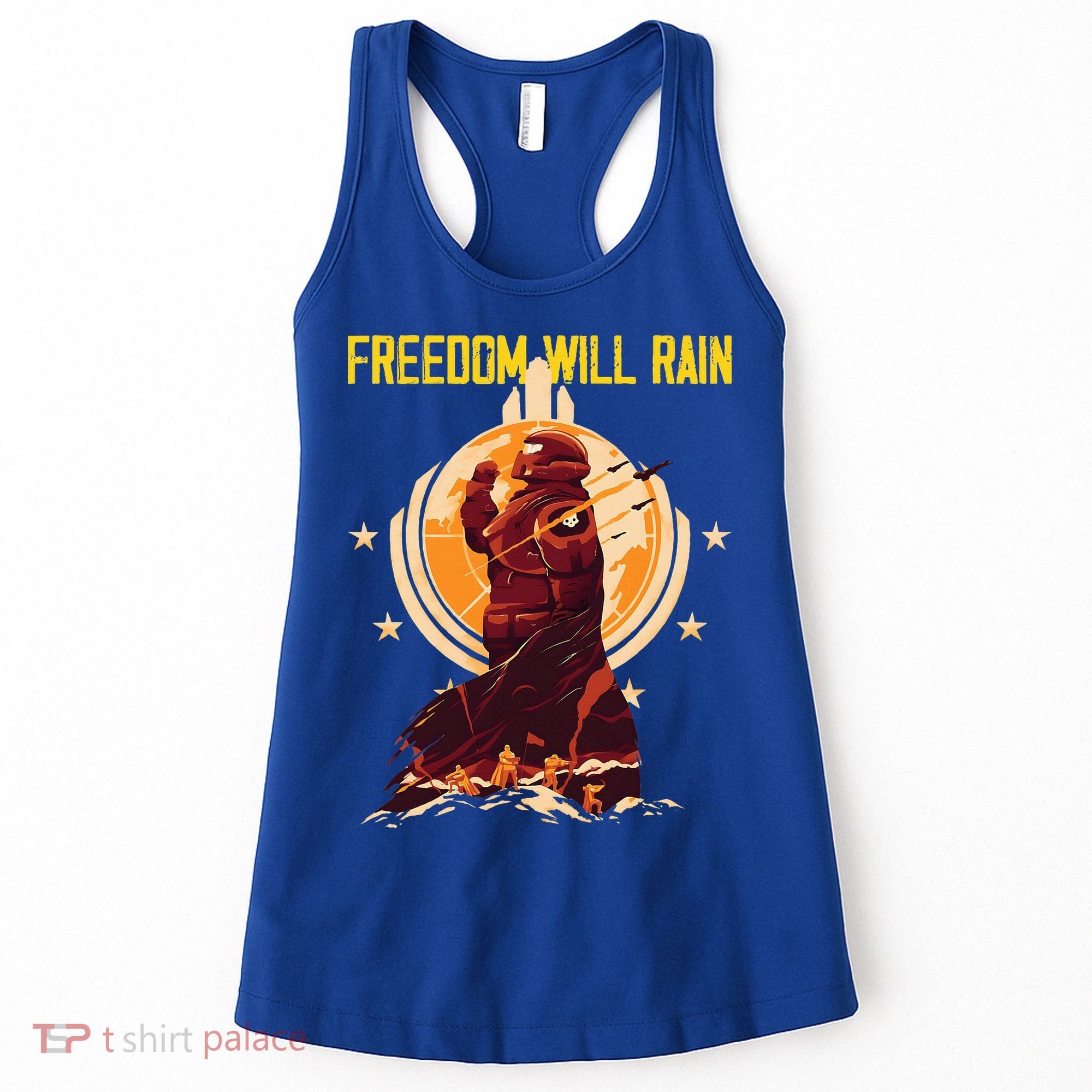 Freedom Will Rain Hell Of Diver Helldiving Lovers Women's Tank Top