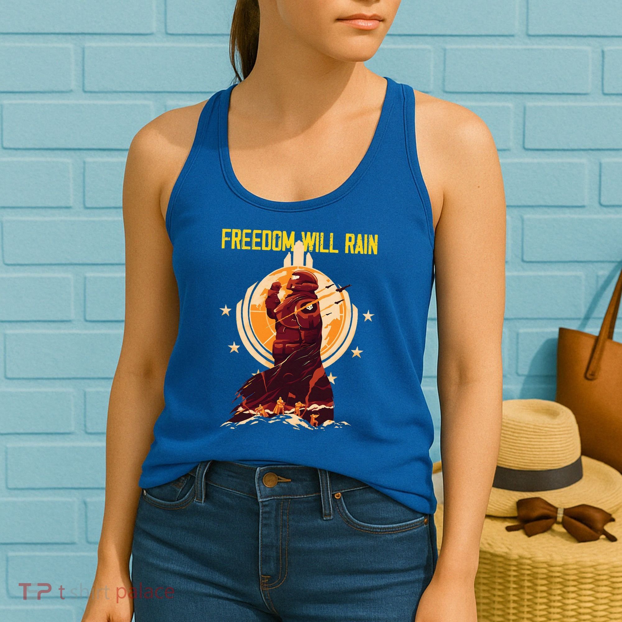 Freedom Will Rain Hell Of Diver Helldiving Lovers Women's Tank Top