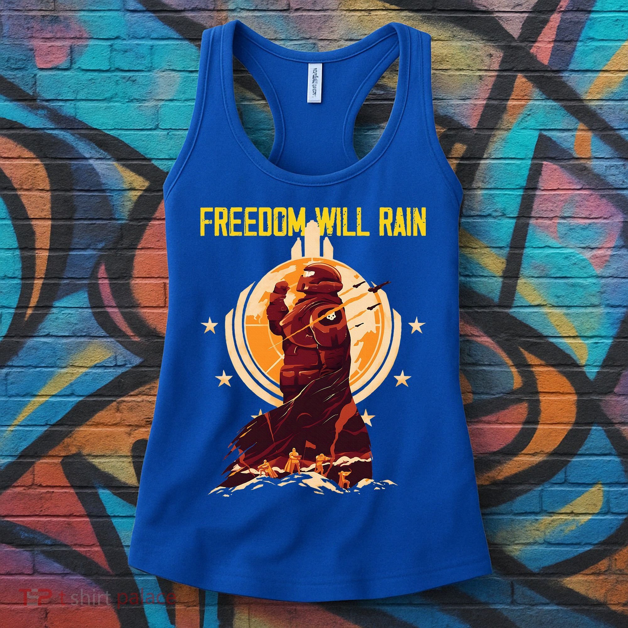 Freedom Will Rain Hell Of Diver Helldiving Lovers Women's Tank Top